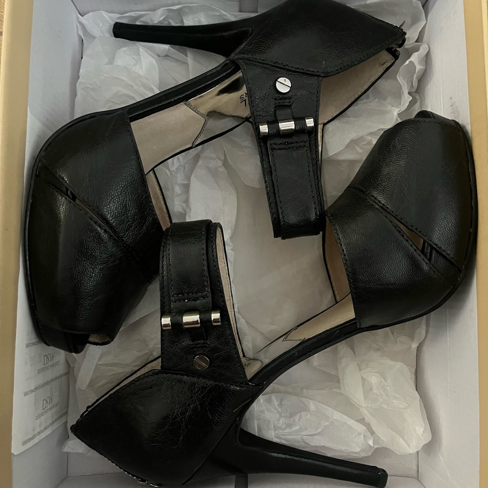 Michael Kors Black Leather Heels